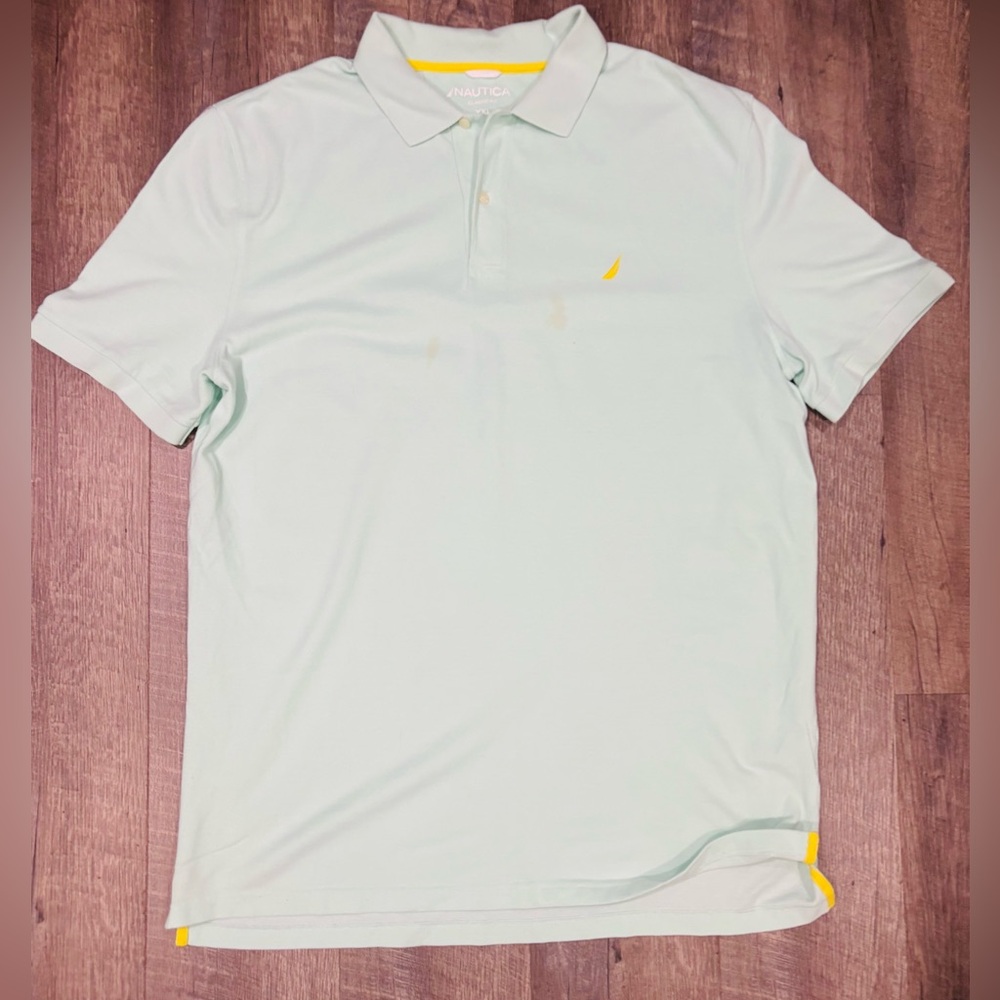 NAUTICA PASTEL LIGHT BABY GREEN~ POLO~ XXL~
